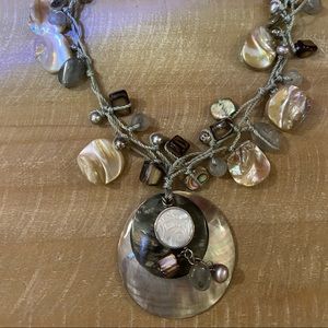 💕HP💕SILPADA .925 Shell Quartz Mother of Pearl Necklace